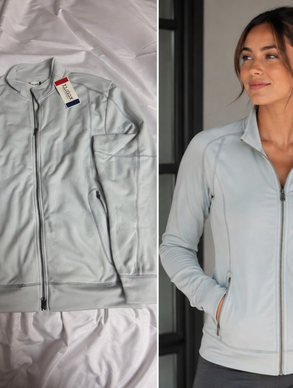 Clique Light Blue Full Zip Jacket Size Large